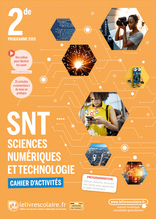 Couverture du cahier d’activités SNT 2de